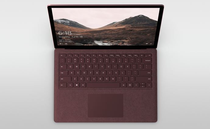 Microsoft says treat your Surface Laptop Alcantara fabric like a luxury handbag.JPG