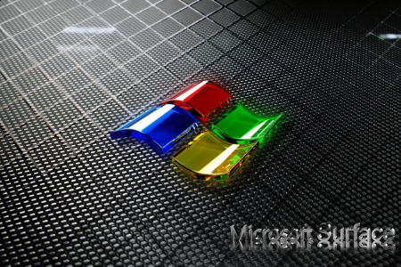 SP3 Microsoft colored glass logo on Titanium floor.png